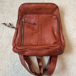 American Leather Co. Rustic Brown Leather Backpack